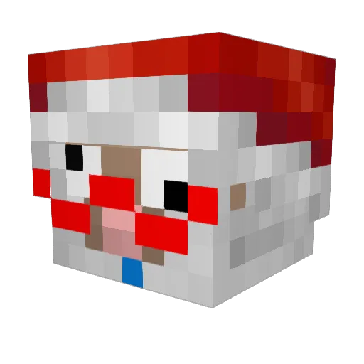 Lokomlatio Minecraft avatar head, 3D render