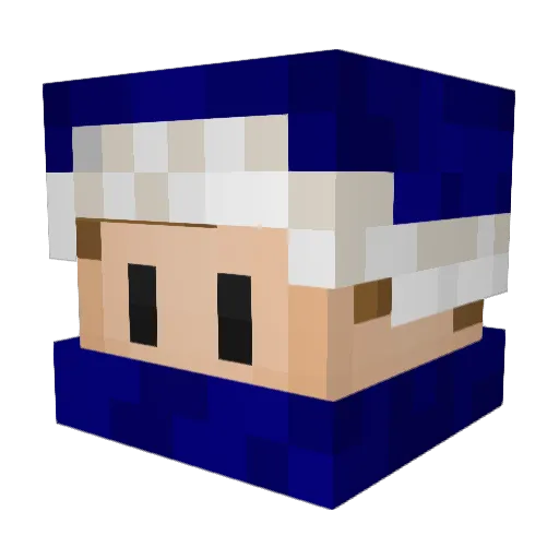 Lokomo Minecraft avatar head, 3D render