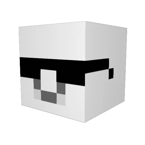 Lokonon Minecraft avatar head, 3D render