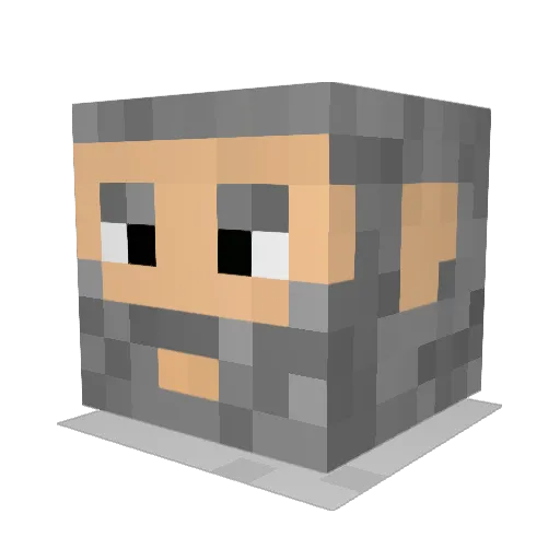 Lokout_ Minecraft avatar head, 3D render