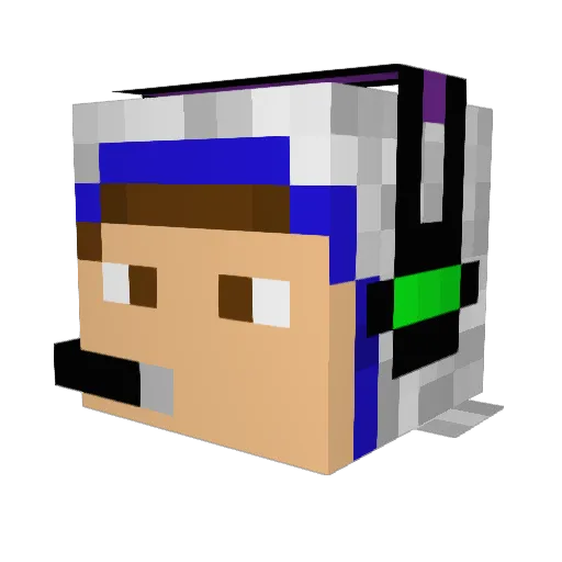 Lokrek Minecraft avatar head, 3D render