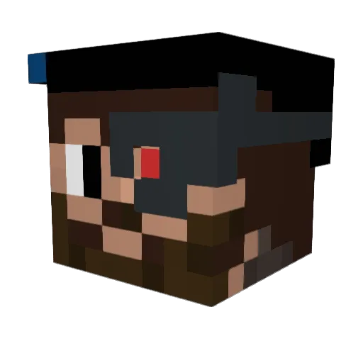 Lokrian Minecraft avatar head, 3D render