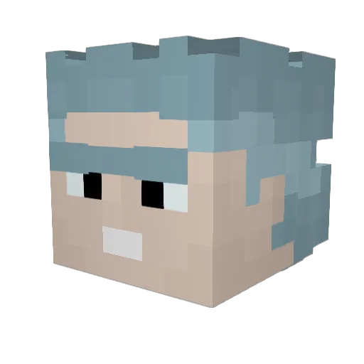 Loks0 Minecraft avatar head, 3D render