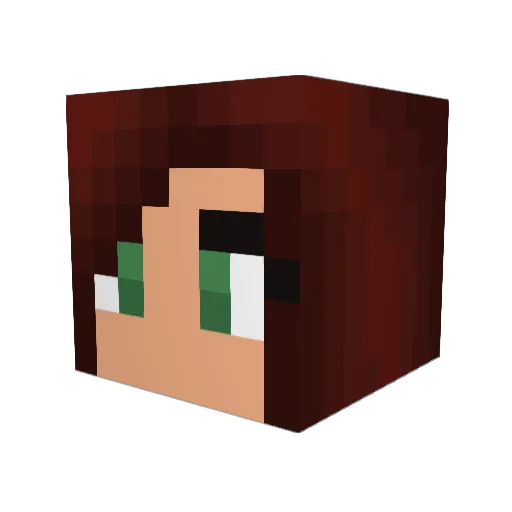 Loktara Minecraft avatar head, 3D render