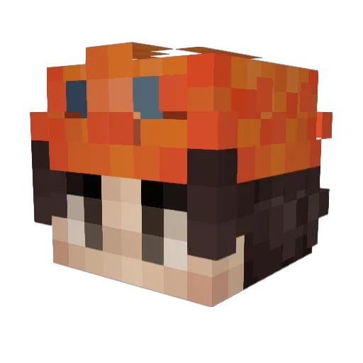 Lokyyy Minecraft avatar head, 3D render