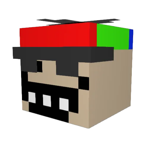 LolCharapter Minecraft avatar head, 3D render