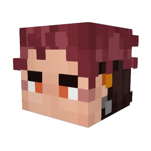 LolDar Minecraft avatar head, 3D render