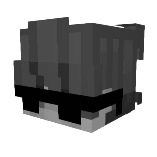 LolFoxy2 Minecraft avatar head, 3D render