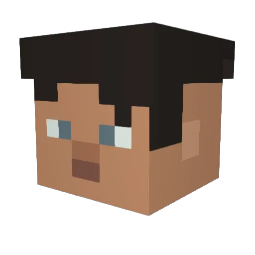 LolGuffi Minecraft avatar head, 3D render