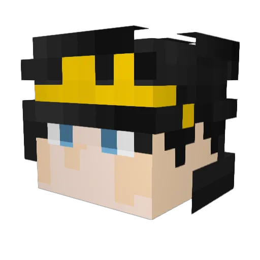 LolPho Minecraft avatar head, 3D render