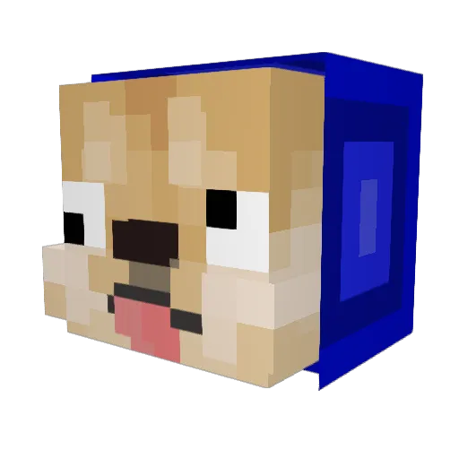 Lol_li Minecraft avatar head, 3D render