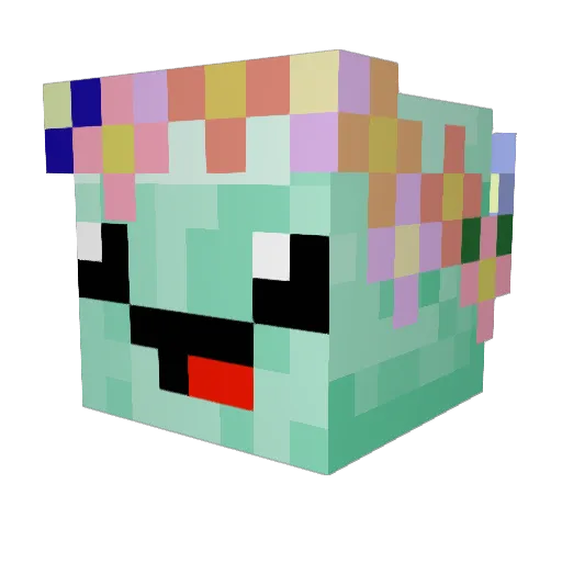 Lol_z Minecraft avatar head, 3D render