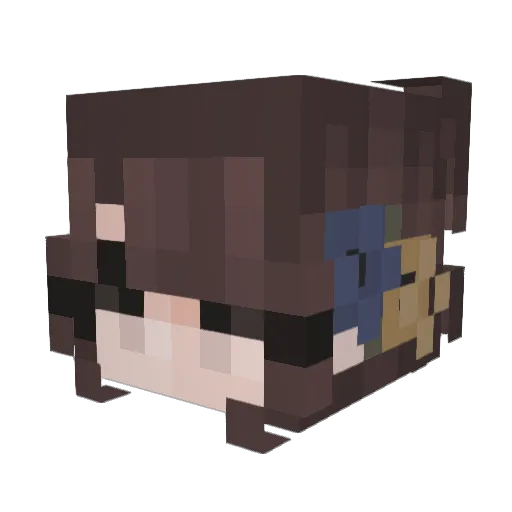 Lola210 Minecraft avatar head, 3D render