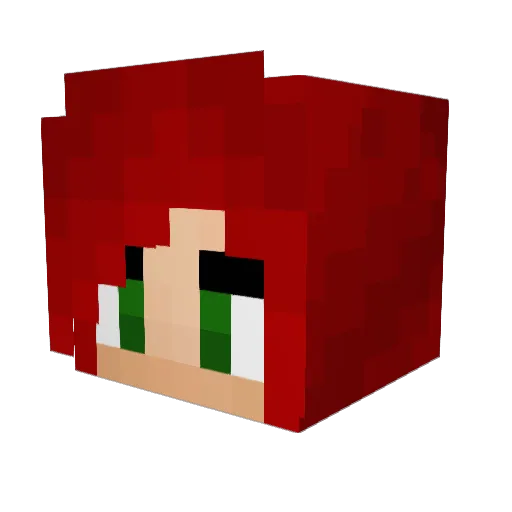 Lola29 Minecraft avatar head, 3D render