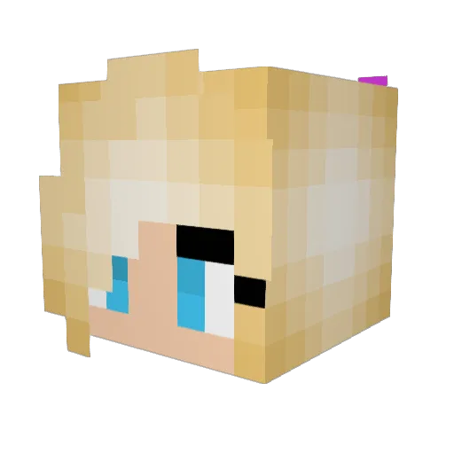 Lola8465 Minecraft avatar head, 3D render