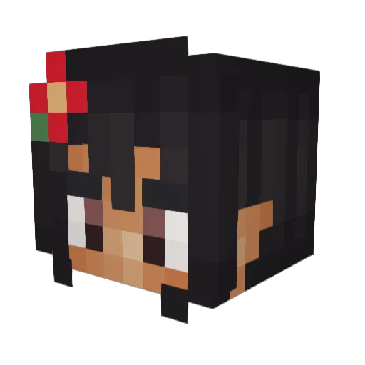 LolaAlolaXD Minecraft avatar head, 3D render
