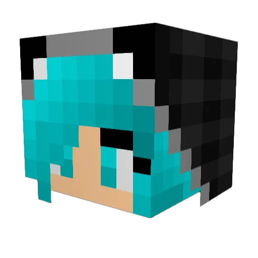LolaP10 Minecraft avatar head, 3D render