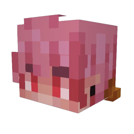 Lola_Fast Minecraft avatar head, 3D render