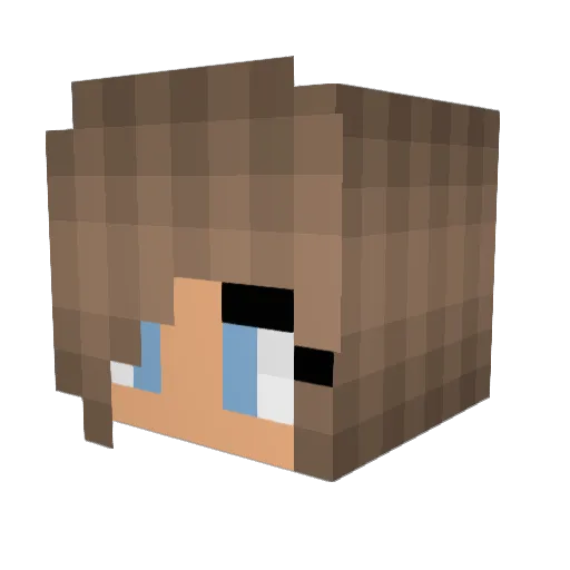 Lola_OMG Minecraft avatar head, 3D render