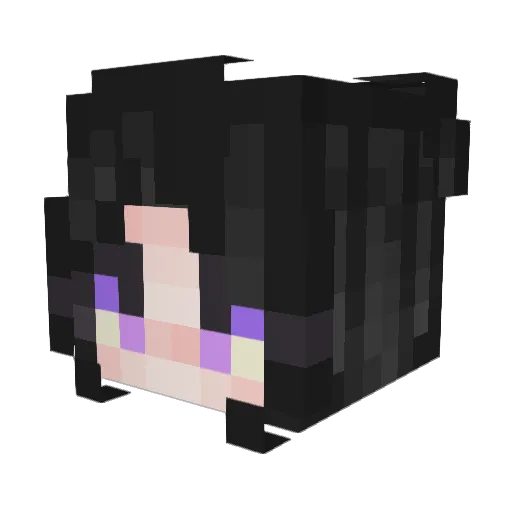 Lola_Remark Minecraft avatar head, 3D render