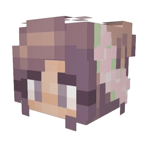 Lolabay101 Minecraft avatar head, 3D render