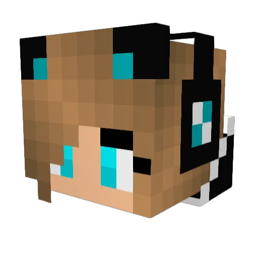 Loladu42 Minecraft avatar head, 3D render