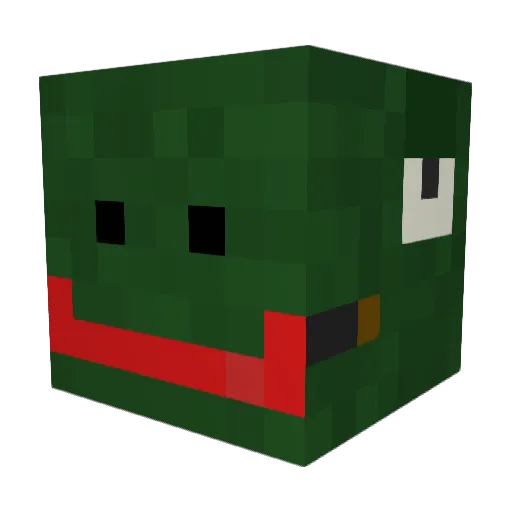 Lolagnome Minecraft avatar head, 3D render