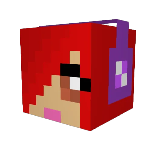 Lolanja Minecraft avatar head, 3D render