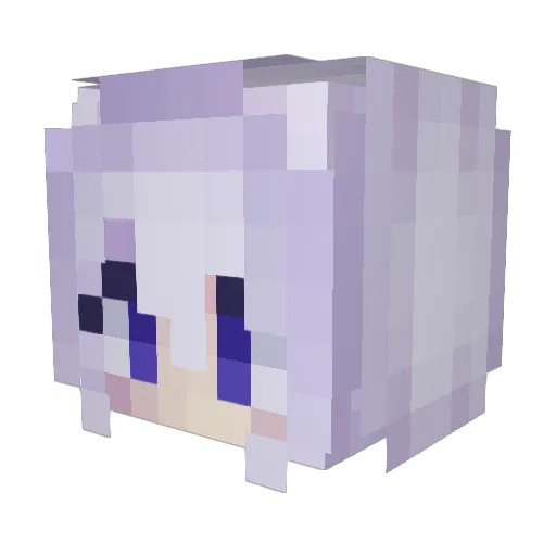 Lolap0p Minecraft avatar head, 3D render