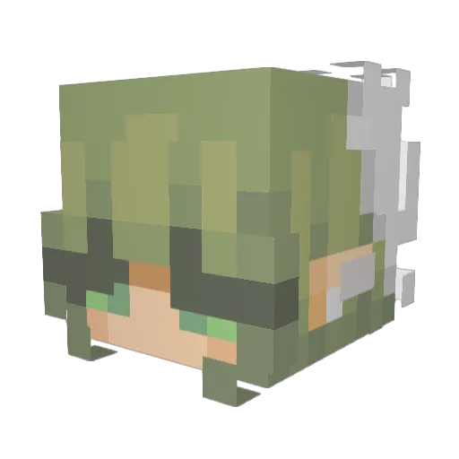 Lolapunny Minecraft avatar head, 3D render