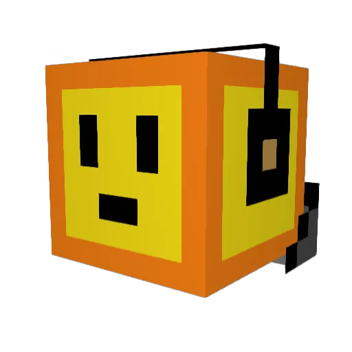 Lolbas Minecraft avatar head, 3D render