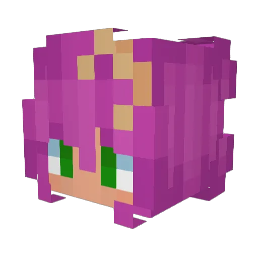 LolbitGaming Minecraft avatar head, 3D render
