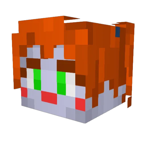 Lolbite1987 Minecraft avatar head, 3D render