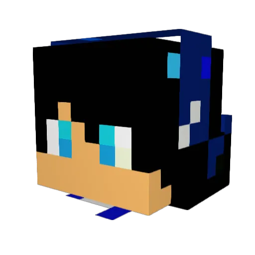 Lolbob123 Minecraft avatar head, 3D render