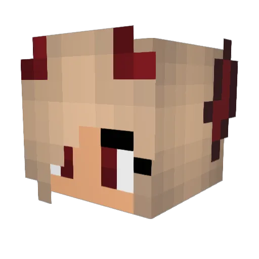 Loldsey Minecraft avatar head, 3D render
