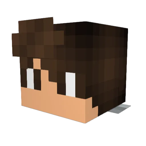 Lole08pa Minecraft avatar head, 3D render