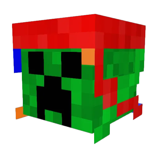 Loler22 Minecraft avatar head, 3D render