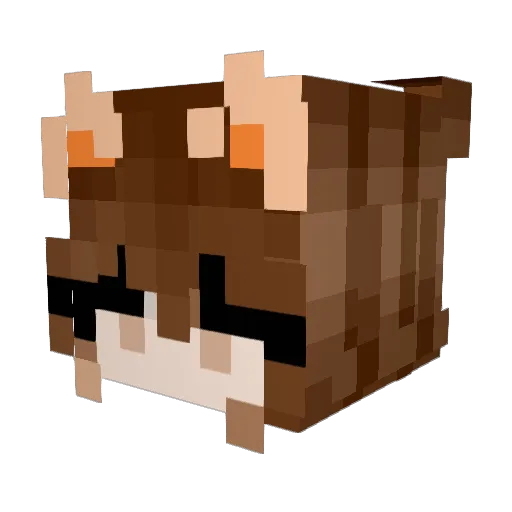 LoleslawXD Minecraft avatar head, 3D render