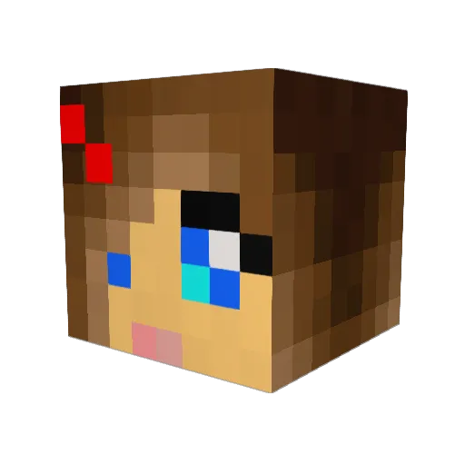 Loli194 Minecraft avatar head, 3D render