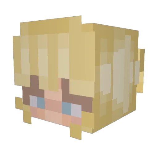 Loli28 Minecraft avatar head, 3D render