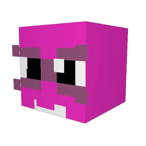 Loli9 Minecraft avatar head, 3D render