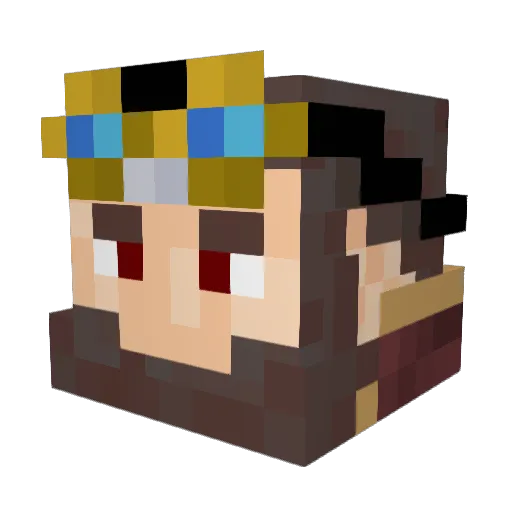 LoliBretzel_ Minecraft avatar head, 3D render