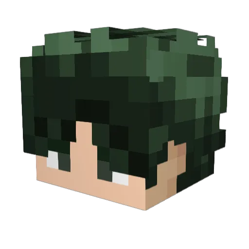LoliBunda Minecraft avatar head, 3D render