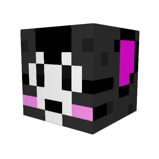 LoliCatZ Minecraft avatar head, 3D render