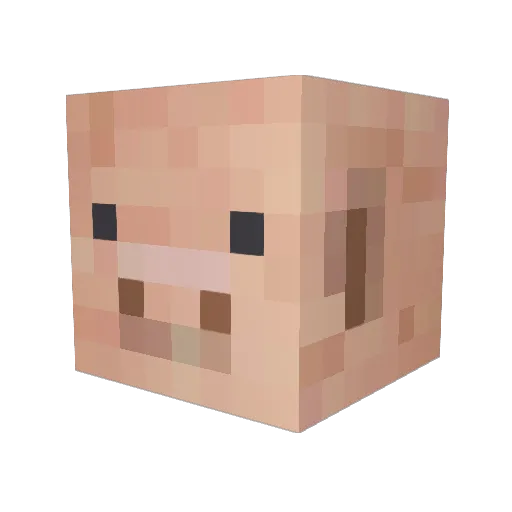 LoliDoc Minecraft avatar head, 3D render