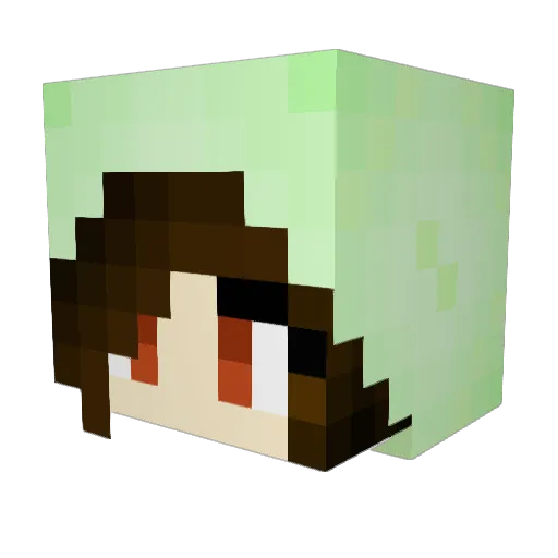 LoliGagging_ Minecraft avatar head, 3D render