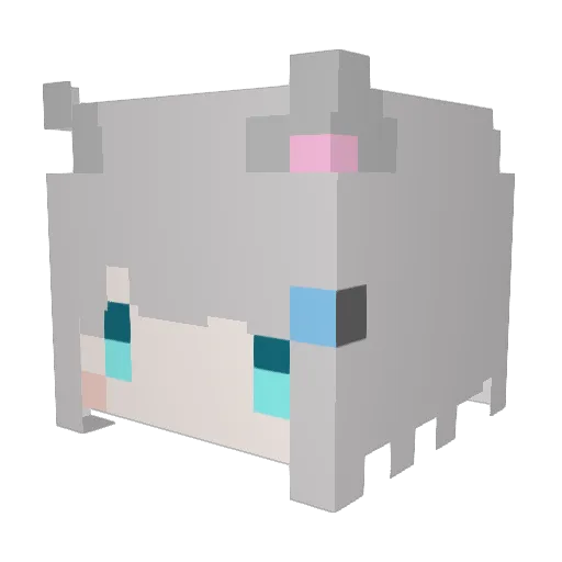 LoliLove Minecraft avatar head, 3D render
