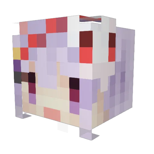 LoliQ Minecraft avatar head, 3D render
