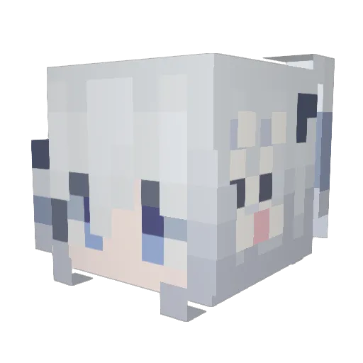 LoliSylvie Minecraft avatar head, 3D render