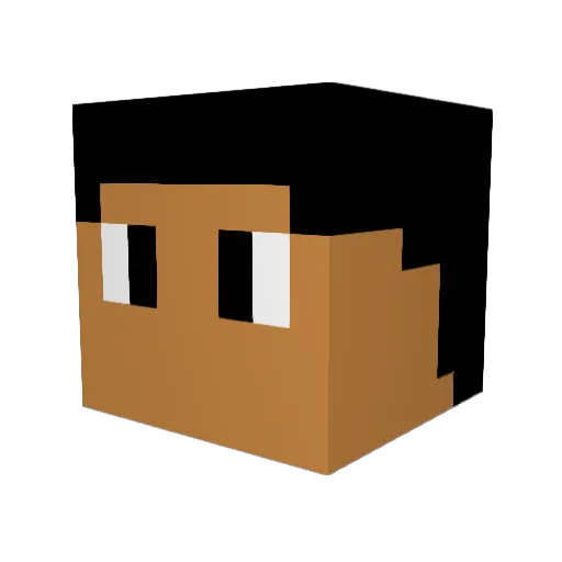 LoliZett Minecraft avatar head, 3D render